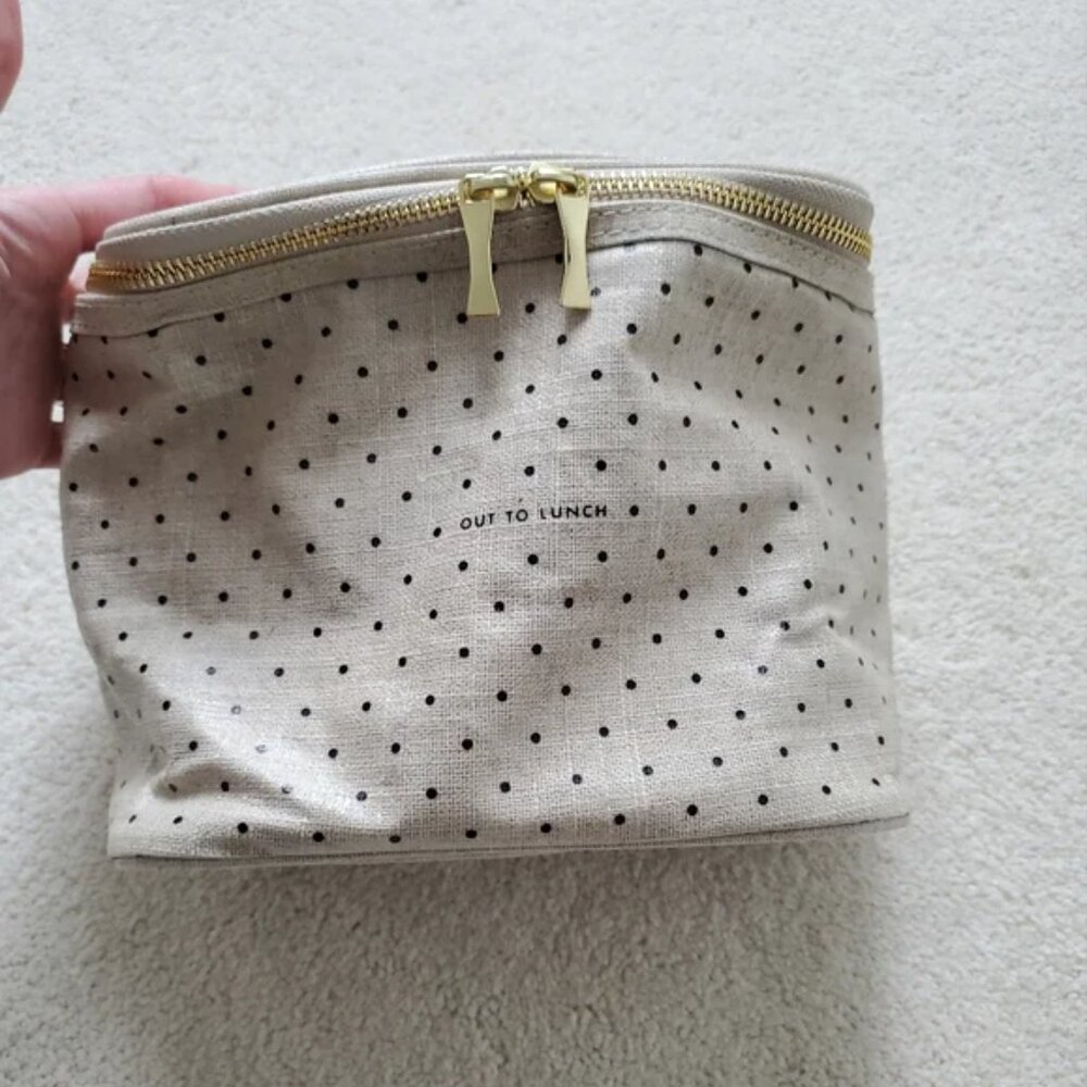 Kate Spade "Out to Lunch" Polka Dot Lunch Bag NWOT